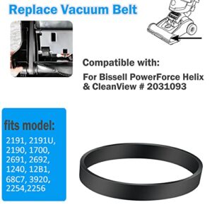 Replacement Belts Compatible with Bissell PowerForce & PowerForce Helix Vacuum Cleaner, Replace Parts #2031093,fits Model: 2190, 2691, 2692, 2191, 2191U, 1700, 1240, 12B1, 3920 68C71, 1831, 1816