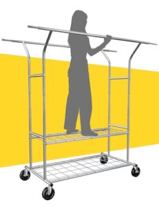 raybee clothing rack heavy duty clothes rack load 650lbs clothing racks for hanging clothes rolling clothes rack metal clothing rack heavy duty garment rack portable clothes rack with wheels