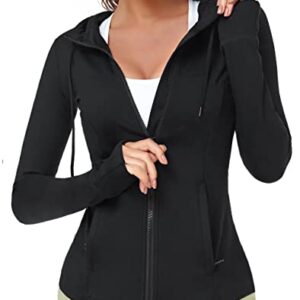 VUTRU Women's Full Zip Up Workout Hoodie Athletic Running Track Jacket