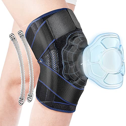 IPOW SPORTS Professional Knee Support for Men & Women with Patella Gel Pad, Knee Brace with Side Stabilizers for Meniscus Tear, Arthritis Pain, ACL