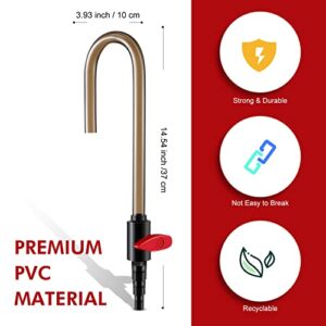 Dreyoo Aquarium Fish Tank Hook Water Changer, with Flow Switch, Quickly and Efficiently Helps Fill Your Water, Aquarium Vacuum Water Filler for Fish Tank, Suit for 1/2'', 5/8'' 3/4'' Hose