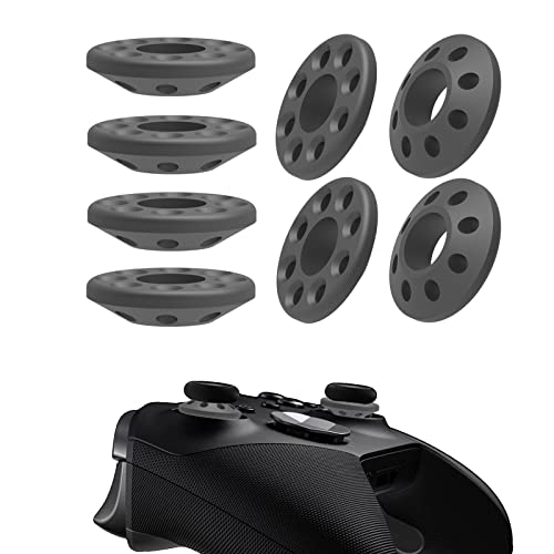 8 Pieces Precision Rings Compatible with PS4/PS5/Xbox One/Xbox Series X S/Switch PRO Controller Thumbstick Adjustment Aim Assist Target Motion Rings Silicone Easy Hard Strength