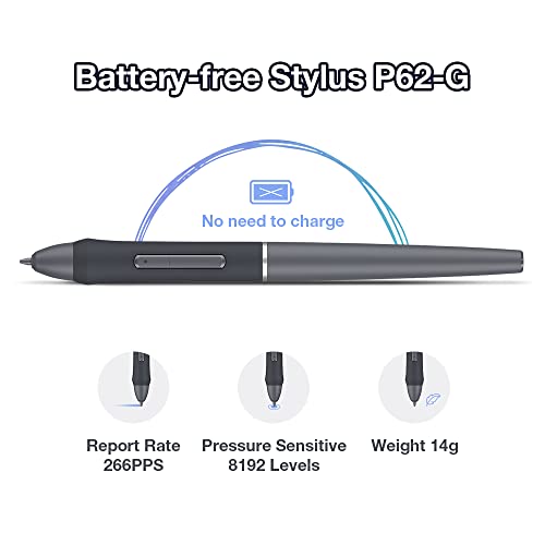 Drawing Tablet Artisul A801 Graphics Tablet 9 Inch Art Tablet with 8192 Pressure Battery-Free Pen, 4 Hot Keys, Compatible with Windows, macOS & Android Mobile, Perfect for OSU, Animation, Art Design