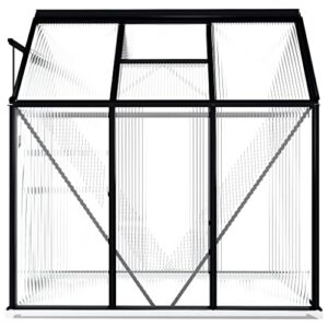 YEZIYIYFOB 6x6x6.7 FT Greenhouse Plastic Shed Green House for Plants Greenhouses for Outdoors Outside Heavy Duty Prefab House Garden Shed Aluminum Frame Polycarbonate Panels UV-Resistant 213 ft³