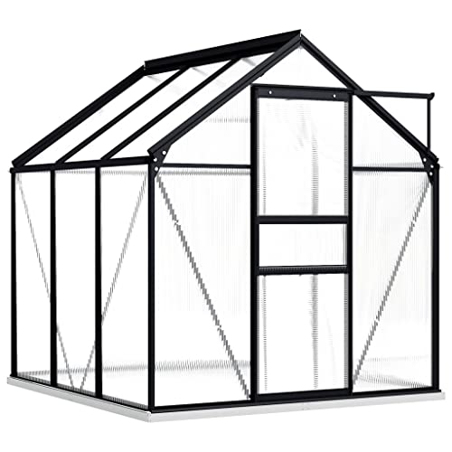 YEZIYIYFOB 6x6x6.7 FT Greenhouse Plastic Shed Green House for Plants Greenhouses for Outdoors Outside Heavy Duty Prefab House Garden Shed Aluminum Frame Polycarbonate Panels UV-Resistant 213 ft³