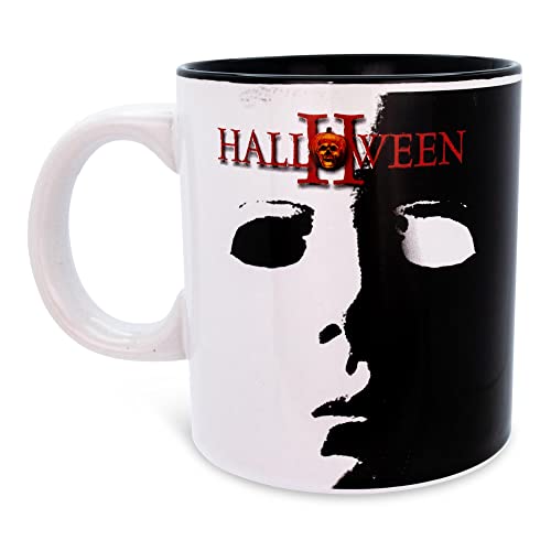 Halloween II Michael Myers Face Ceramic Mug | Large 20-Ounce Coffee Cup For Espresso, Tea