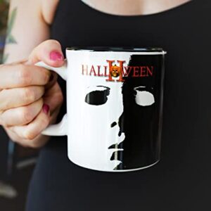 Halloween II Michael Myers Face Ceramic Mug | Large 20-Ounce Coffee Cup For Espresso, Tea