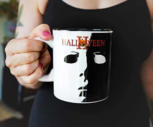 Halloween II Michael Myers Face Ceramic Mug | Large 20-Ounce Coffee Cup For Espresso, Tea