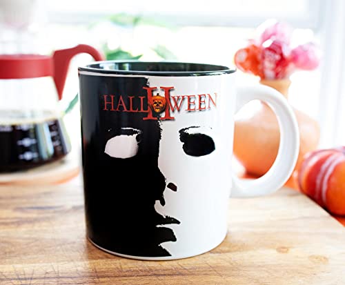 Halloween II Michael Myers Face Ceramic Mug | Large 20-Ounce Coffee Cup For Espresso, Tea