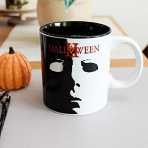 Halloween II Michael Myers Face Ceramic Mug | Large 20-Ounce Coffee Cup For Espresso, Tea