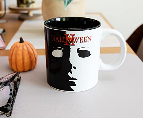 Halloween II Michael Myers Face Ceramic Mug | Large 20-Ounce Coffee Cup For Espresso, Tea