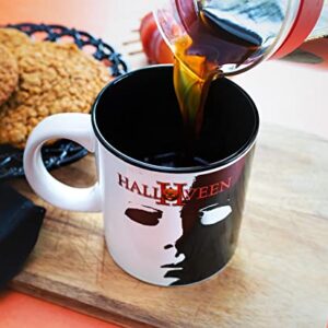 Halloween II Michael Myers Face Ceramic Mug | Large 20-Ounce Coffee Cup For Espresso, Tea