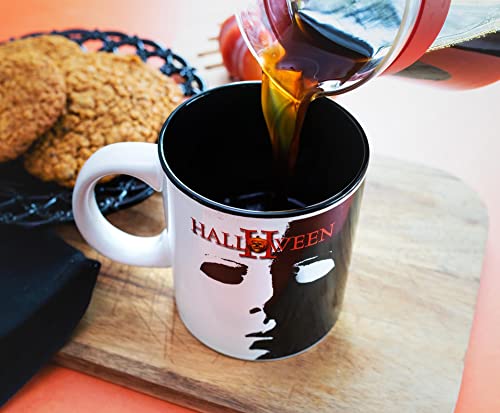 Halloween II Michael Myers Face Ceramic Mug | Large 20-Ounce Coffee Cup For Espresso, Tea