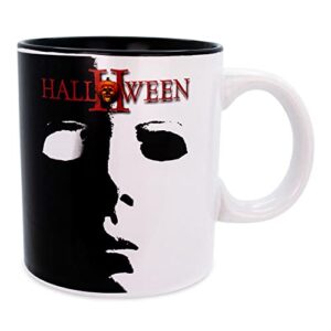 Halloween II Michael Myers Face Ceramic Mug | Large 20-Ounce Coffee Cup For Espresso, Tea