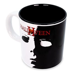 Halloween II Michael Myers Face Ceramic Mug | Large 20-Ounce Coffee Cup For Espresso, Tea