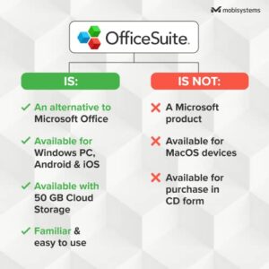 OfficeSuite Home & Business 2023 - Lifetime License - Documents, Sheets, Slides, PDF, Mail & Calendar for Windows