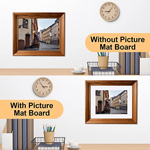 Acid Free 16 Pack 11 x 14 White Pre-Cut Picture Mat Board Show Kit for 8 x 10 Photos,Artworks,Prints,Includes 16Pcs Core Bevel Cut Matts & 16 Pcs Backing Board &16Pcs Clear Bags