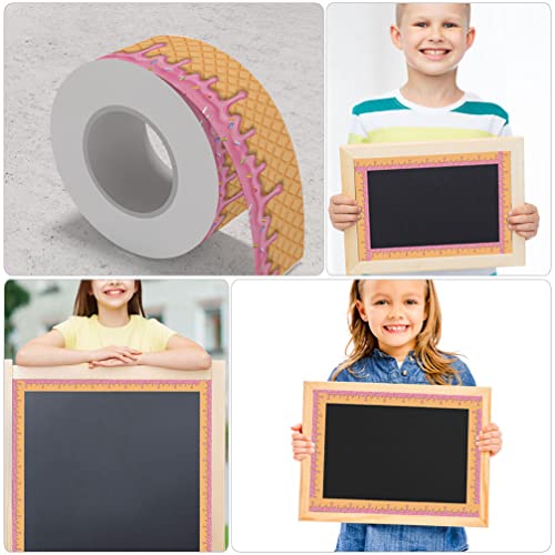 65.6Ft Bulletin Board Borders Ice Cream Border Stickers Classroom Border Trim for Bulletin Board, Blackboard, White Board Decoration Classroom Offices Supplies