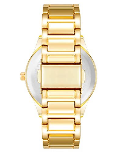 Amazon Essentials Unisex Bracelet Watch, Gold/Green