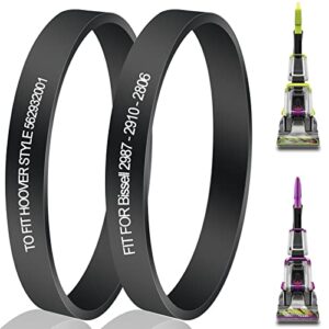 vacuum belt replacement for bissell powerforce powerbrush pet and turboclean powerbrush lightweight pet vacuum cleaner, fits model: 2910, 2910w, 2987, 29878, 29879, 2806, 28062, 28068 carpet cleaner