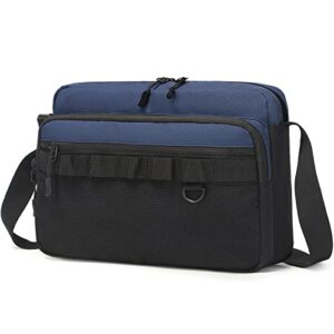 el-fmly messenger bag for men women, multi-pocket crossbody shoulder bag for daily use, outdoor, sports, travel (navy blue)