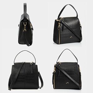 VELEZ Full Grain Leather Mini Backpack + Black Purses For Women