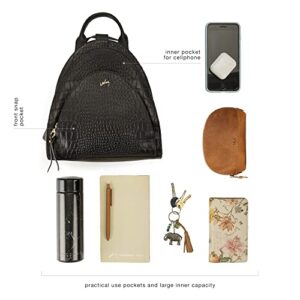 VELEZ Full Grain Leather Mini Backpack + Black Purses For Women