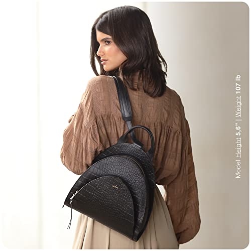 VELEZ Full Grain Leather Mini Backpack + Black Purses For Women