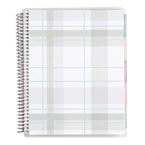 Erin Condren 7" x 9" Spiral Bound Recipe Notebook Including 5 Tabs For Organization, Two-Sided Pocket Folder, Sturdy Laminate Cover, 80 lb. Thick Mohawk Paper