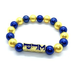 youngsome sigma gamma rho sorority socity jewelry gold beads charm elastic bracelet
