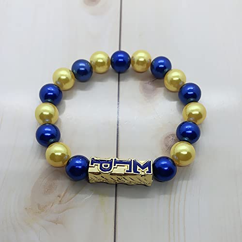 Youngsome SIGMA GAMMA RHO sorority socity jewelry gold beads charm elastic bracelet