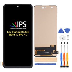 a-mind for xiaomi redmi note 10 pro 4g/redmi note 10 pro max/redmi note 10 pro screen replacement(not original) touch screen digitizer lcd display full assembly repair kits,with tools