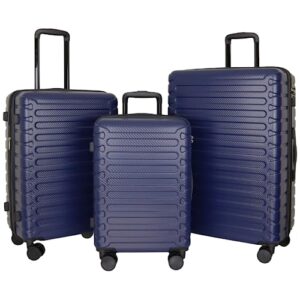 sas travel luggage sets, set of 3 pieces of suitcases with wheels, traveling essentials, spinner wheels, lock, hard case, with carry on luggage and large suitcase included, travel must haves