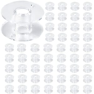 50 pack clear plastic sewing machine bobbins class 15 sewing bobbins compatible for brother singer janome kenmore machines style sa156 transparent bobbins spools embroidery bobbins sewing accessories