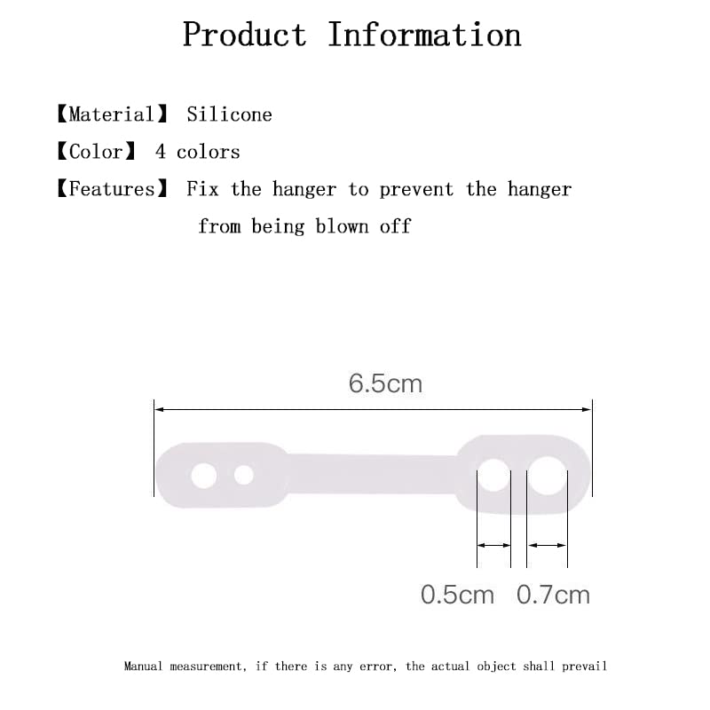 JCYUANI 40Pcs Hanger Hook Anti-Slip Silicone Fixing Buckle Used to Prevent The Clothes Rack from Being Bown Off by The Wind Any Sape of Cothes Drying Rod Can be Used