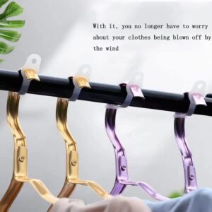 JCYUANI 40Pcs Hanger Hook Anti-Slip Silicone Fixing Buckle Used to Prevent The Clothes Rack from Being Bown Off by The Wind Any Sape of Cothes Drying Rod Can be Used