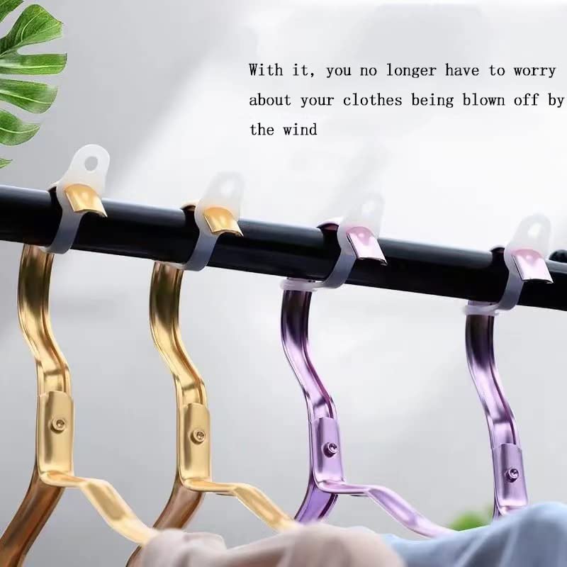 JCYUANI 40Pcs Hanger Hook Anti-Slip Silicone Fixing Buckle Used to Prevent The Clothes Rack from Being Bown Off by The Wind Any Sape of Cothes Drying Rod Can be Used