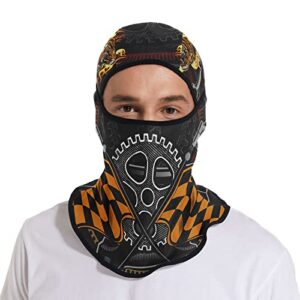 balaclava face mask men ski mask with beanie design motorcycle cool skull sheisty ghost mask (sxr-04locomotive gear ) black