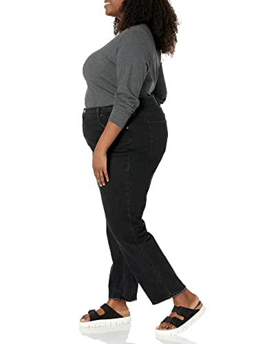 Amazon Essentials Women's Slim-Fit Layering Long Sleeve Knit Rib V-Neck (Available in Plus Size), Pack of 2, Black/Charcoal Heather, Small