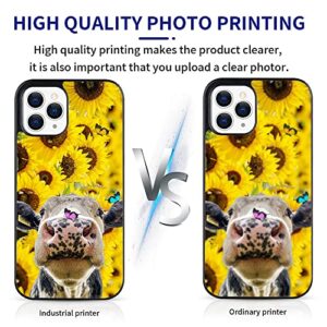 Samsung Galaxy A/S/Note Series Phone Cases Cows Sunflower Cute Compatible Samsung A02/03/12/13/24/30/32/42/50/51/52/53/71/S7/8/9/10/20/21/22/23/Ultra/Plus/FE/Note 8/9/10/20/Plus/Ultra (Black)