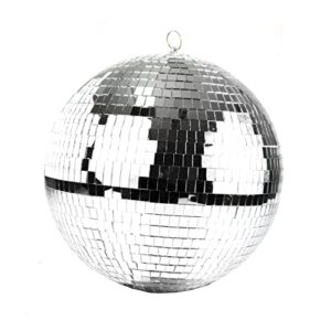 disco ball – fun and bright disco ball ornament – 12-inch large disco ball décor for parties, weddings, events – fun and classic mirror ball with glass pieces – shiny and elegant design