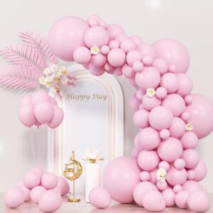 voircoloria 130pcs light pink balloons different sizes 18" 12" 10" 5" pastel pink balloons for boys girls birthday baby shower gender reveal wedding princess theme decorations
