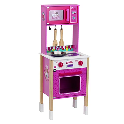 Theo Klein 2 In 1 Barbie Pretend Play Toy Kitchen and Dollhouse and Epic Chef Wooden Pretend Play Toy Kitchen Playset for Kids Ages 3 and Up