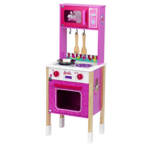 Theo Klein 2 In 1 Barbie Pretend Play Toy Kitchen and Dollhouse and Epic Chef Wooden Pretend Play Toy Kitchen Playset for Kids Ages 3 and Up