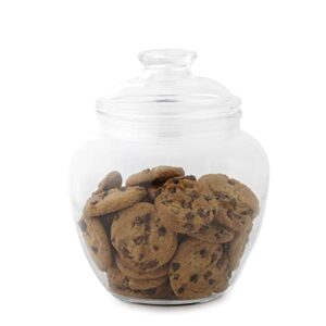 huang acrylic 80-ounce acrylic cookie jar with lid | apothecary jar | bpa-free and shatter-proof | great for candy buffet, decorative display