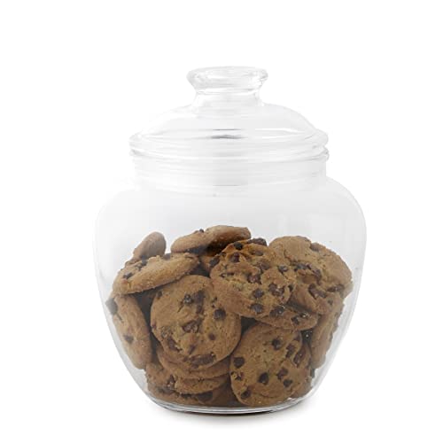 Huang Acrylic 80-Ounce Acrylic Cookie Jar with Lid | Apothecary Jar | BPA-Free and Shatter-Proof | Great for Candy Buffet, Decorative Display