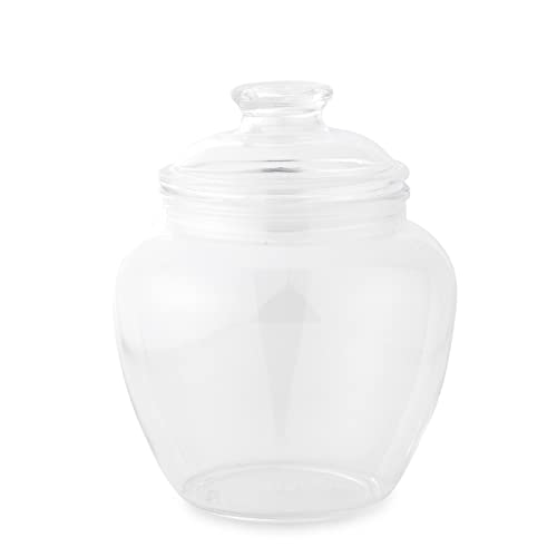 Huang Acrylic 80-Ounce Acrylic Cookie Jar with Lid | Apothecary Jar | BPA-Free and Shatter-Proof | Great for Candy Buffet, Decorative Display