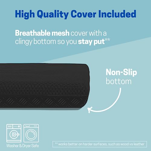 SATURAY Extra Thick 2.4" Gel Seat Cushion - Hip, Tailbone, Sciatica, Pressure Sores - Wheelchair, Desk, Car Seat Pad - Gel Seat Cushions for Pressure Relief - Office Seat Cushion