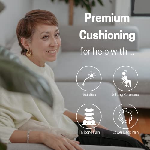 SATURAY Extra Thick 2.4" Gel Seat Cushion - Hip, Tailbone, Sciatica, Pressure Sores - Wheelchair, Desk, Car Seat Pad - Gel Seat Cushions for Pressure Relief - Office Seat Cushion