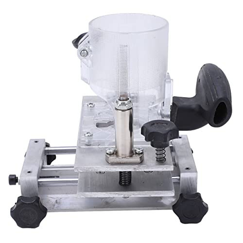 Slotting Machine,Woodworking Router Accurate Stable Wearproof Corrosion Resistance Trimming Router with Scale Dial and Drill Bit, Panel Punch Locator for chamfering, slotting, finishing